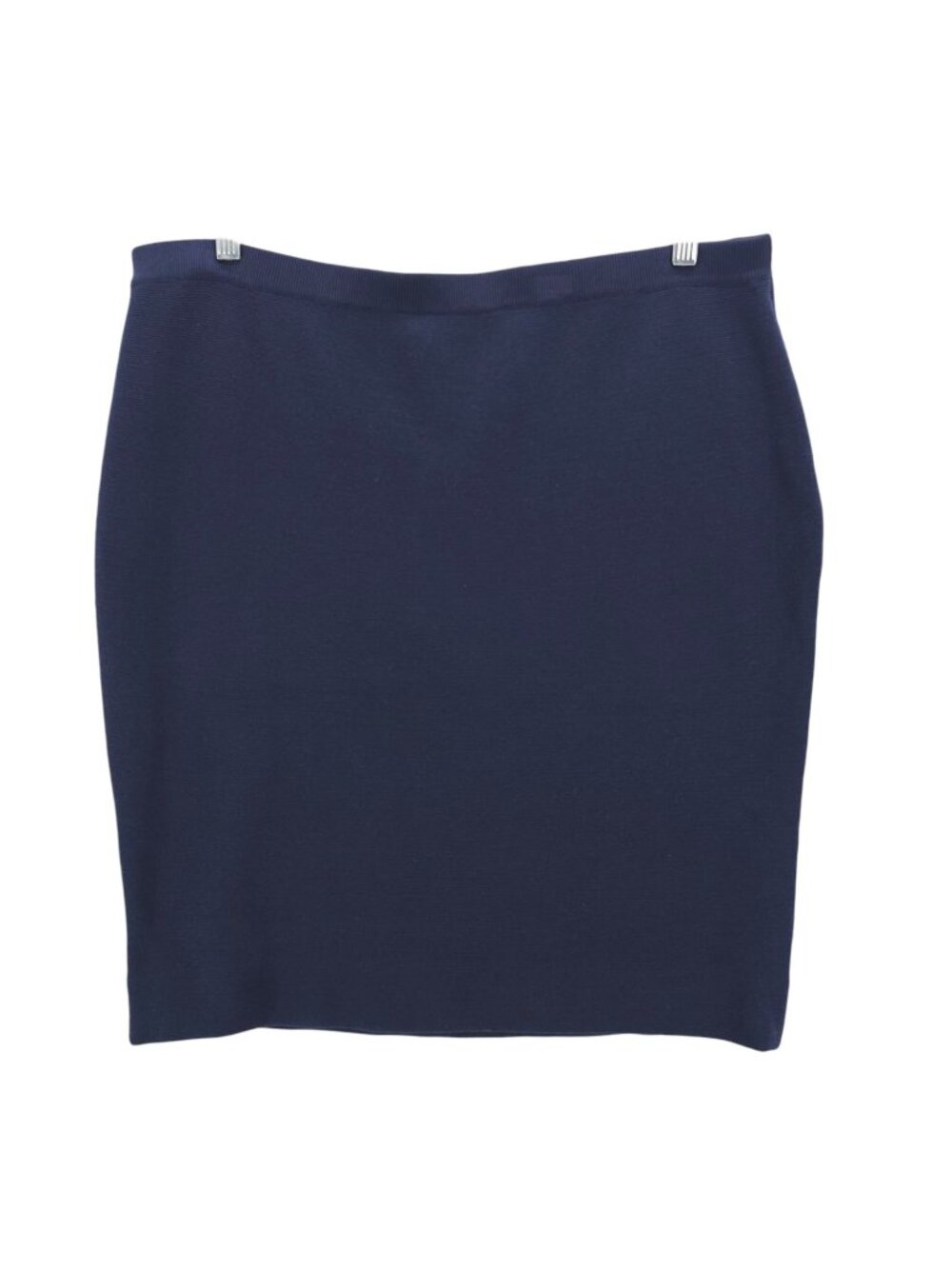 EILEEN FISHER Skirt Dark Navy Blue Stretch Knit Elastic Waist Pencil Size 2X